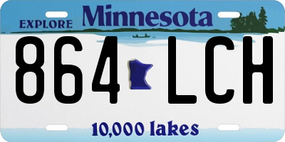 MN license plate 864LCH