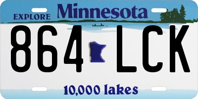 MN license plate 864LCK
