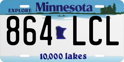 MN license plate 864LCL