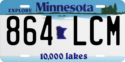 MN license plate 864LCM