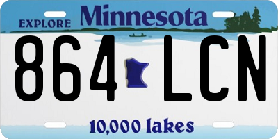 MN license plate 864LCN