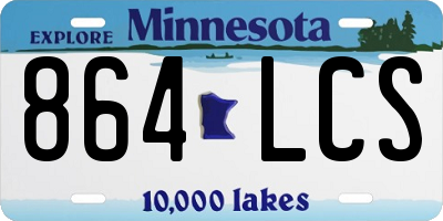 MN license plate 864LCS
