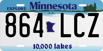 MN license plate 864LCZ