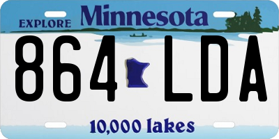 MN license plate 864LDA