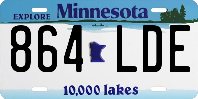 MN license plate 864LDE