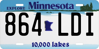 MN license plate 864LDI