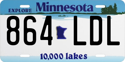 MN license plate 864LDL
