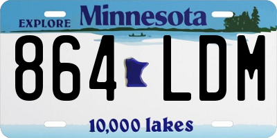 MN license plate 864LDM