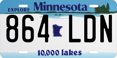 MN license plate 864LDN