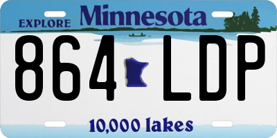 MN license plate 864LDP