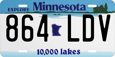 MN license plate 864LDV