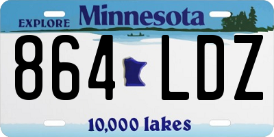 MN license plate 864LDZ
