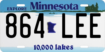 MN license plate 864LEE