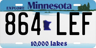 MN license plate 864LEF