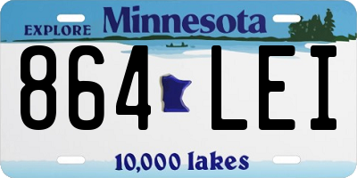 MN license plate 864LEI