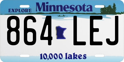 MN license plate 864LEJ
