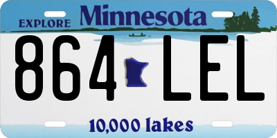 MN license plate 864LEL