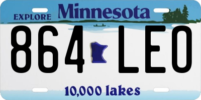 MN license plate 864LEO