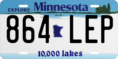 MN license plate 864LEP