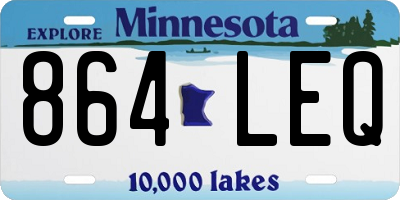 MN license plate 864LEQ