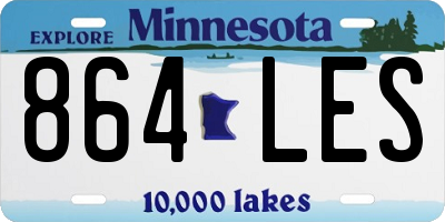 MN license plate 864LES