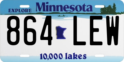 MN license plate 864LEW