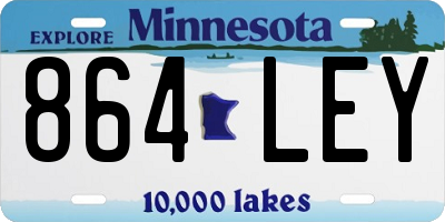 MN license plate 864LEY