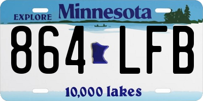 MN license plate 864LFB