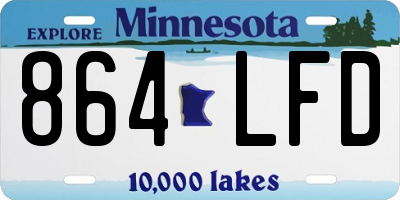 MN license plate 864LFD