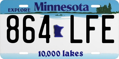 MN license plate 864LFE