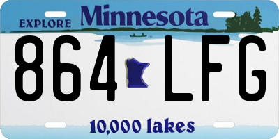 MN license plate 864LFG