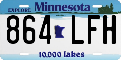 MN license plate 864LFH