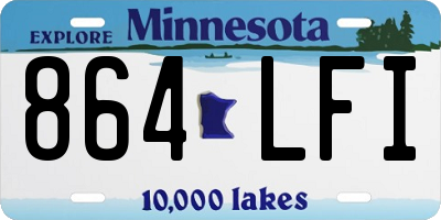 MN license plate 864LFI