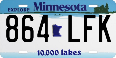 MN license plate 864LFK