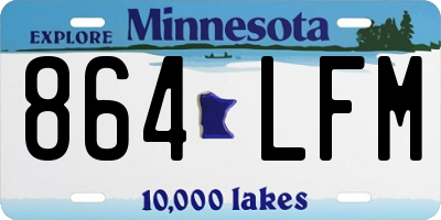 MN license plate 864LFM