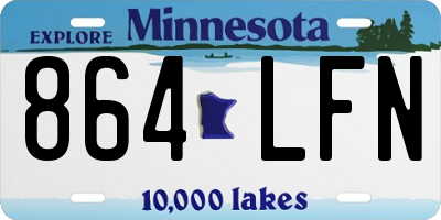 MN license plate 864LFN