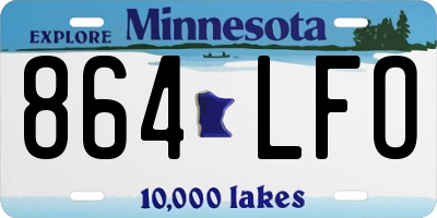 MN license plate 864LFO
