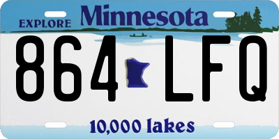 MN license plate 864LFQ