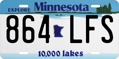 MN license plate 864LFS