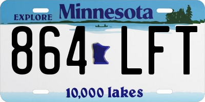 MN license plate 864LFT