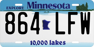 MN license plate 864LFW