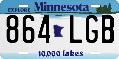 MN license plate 864LGB