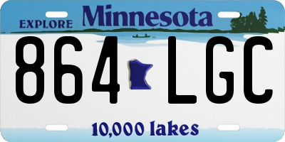 MN license plate 864LGC