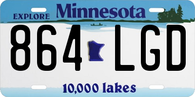 MN license plate 864LGD