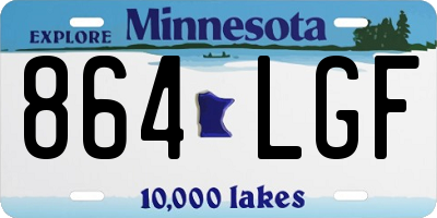 MN license plate 864LGF