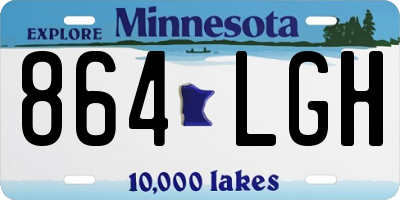 MN license plate 864LGH