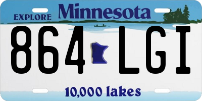 MN license plate 864LGI