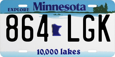 MN license plate 864LGK