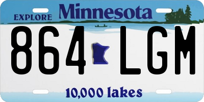 MN license plate 864LGM