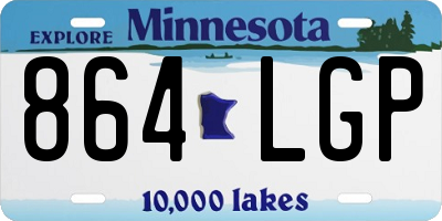 MN license plate 864LGP